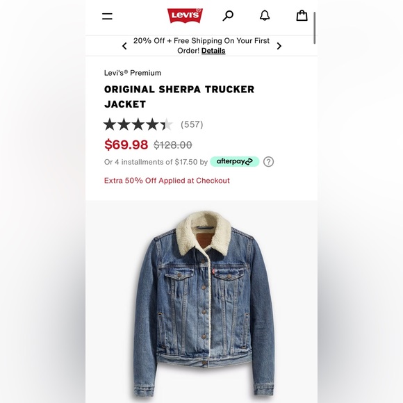 Levi’s premium original sherpa trucker jacket - Picture 6 of 6